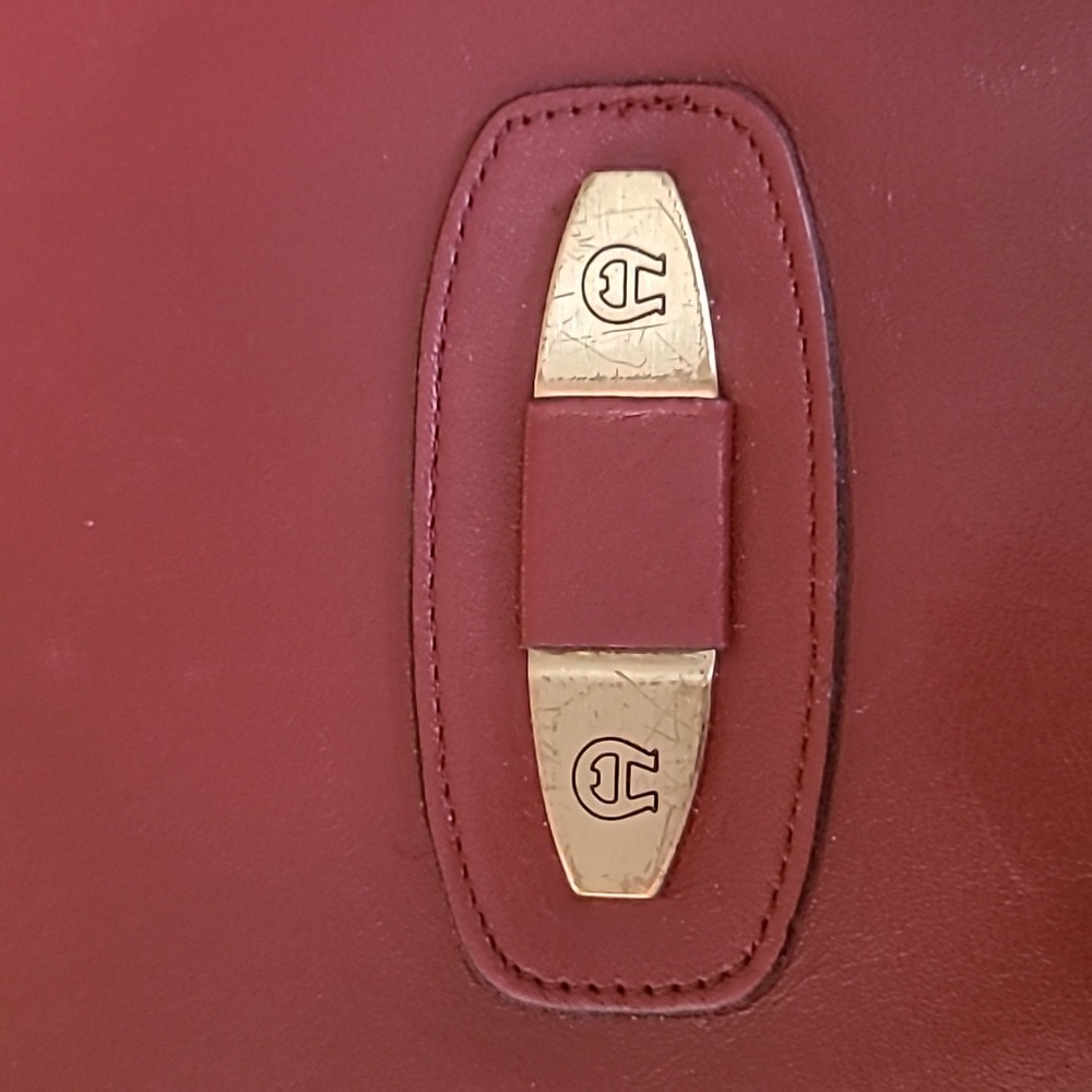 Vintage Etienne Aigner Leather Crossbody satchel brief in Oxblood red - Picture 14 of 16